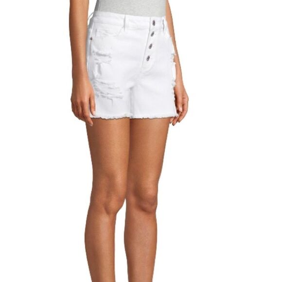 White Denim Shorts - Picture 4 of 8